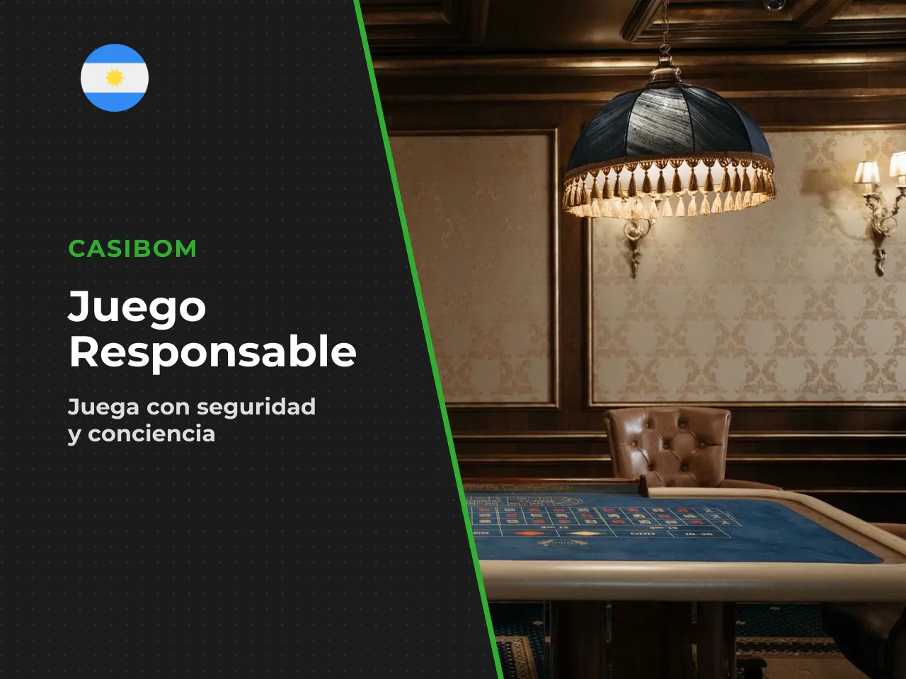 Advertencia sobre juego responsable. Casi el